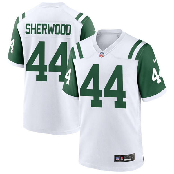 Men's New York Jets #44 Jamien Sherwood White Alternate Classic Jersey