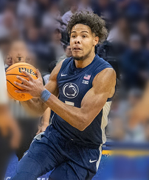 Mens Youth Penn State Nittany Lions #5 Puff Johnson Navy Team Logo College Basketball Game Jersey