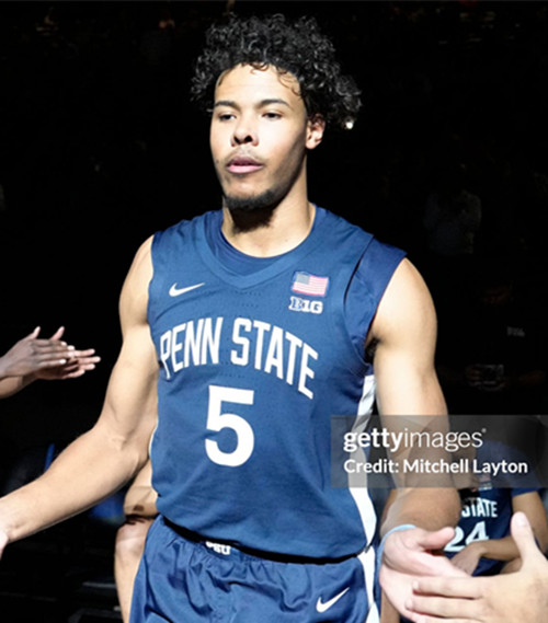 Mens Youth Penn State Nittany Lions #5 Puff Johnson 2025 Navy College Basketball Game Jersey