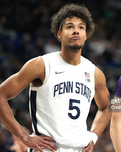 Mens Youth Penn State Nittany Lions #5 Puff Johnson 2025 White College Basketball Game Jersey