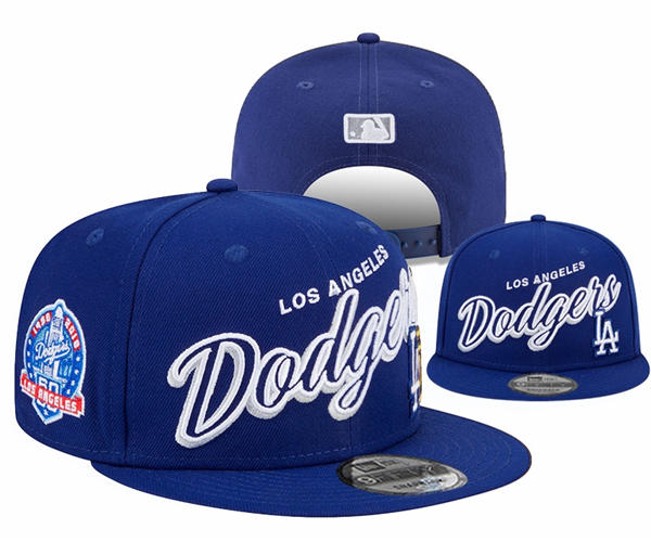 Embroidered MLB Los Angeles Dodgers Royal 60TH Anniversary Snapback Hat YD25311 (3)