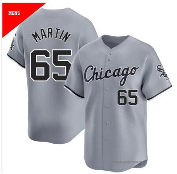 Mens Chicago White Sox #65 Davis Martin Nike Gray Road Limited Jersey