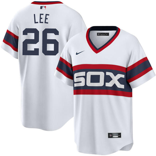 Mens Chicago White Sox #26 Korey Lee Nike White Pullover Cooperstown Collection Jersey