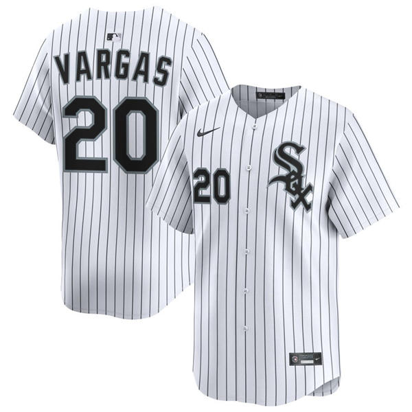 Mens Chicago White Sox #20 Miguel Vargas Nike White Home  Limited Jersey
