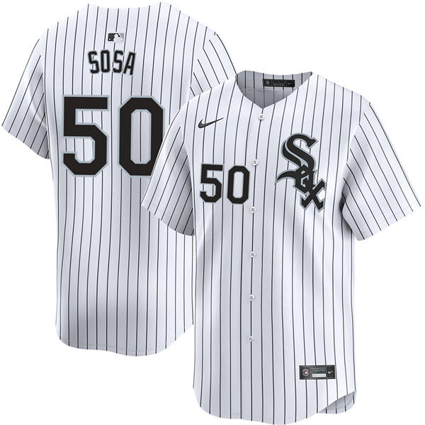 Mens Chicago White Sox #50 Lenyn Sosa Nike White Home  Limited Jersey