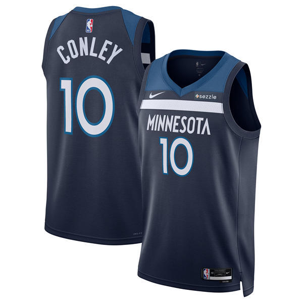 Mens Minnesota Timberwolves #10 Mike Conley Jr. Navy Icon Edition Jersey