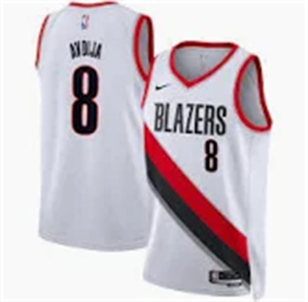 Mens Portland Trail Blazers #8 Deni Avdija White Association Edition Player Jersey