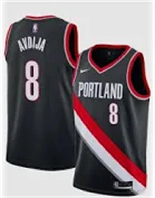 Mens Portland Trail Blazers #8 Deni Avdija Black Icon Edition Swingman Jersey