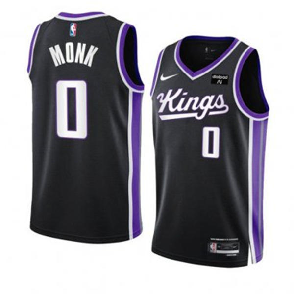 Mens Sacramento Kings #0 Malik Monk Nike Black Icon Edition Player Jersey