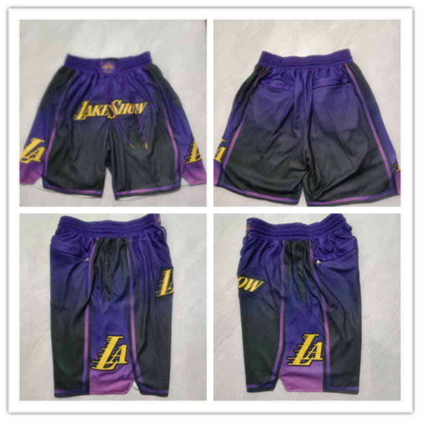 Men's Los Angeles Lakers Purple 4 Pockets 2024-25 City Edition Shorts