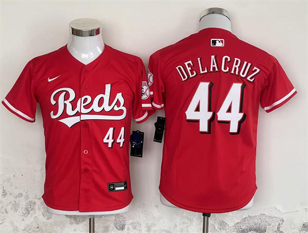 Youth Cincinnati Reds #44 Elly De La Cruz Scarlet Alternate Limited Jersey