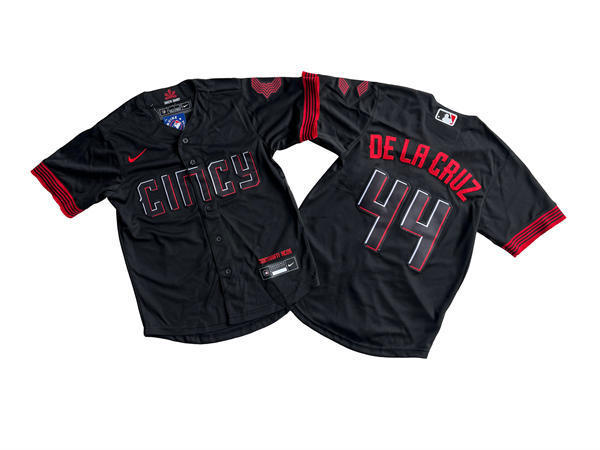 Youth Cincinnati Reds #44 Elly De La Cruz Nike Black City Connect Jersey