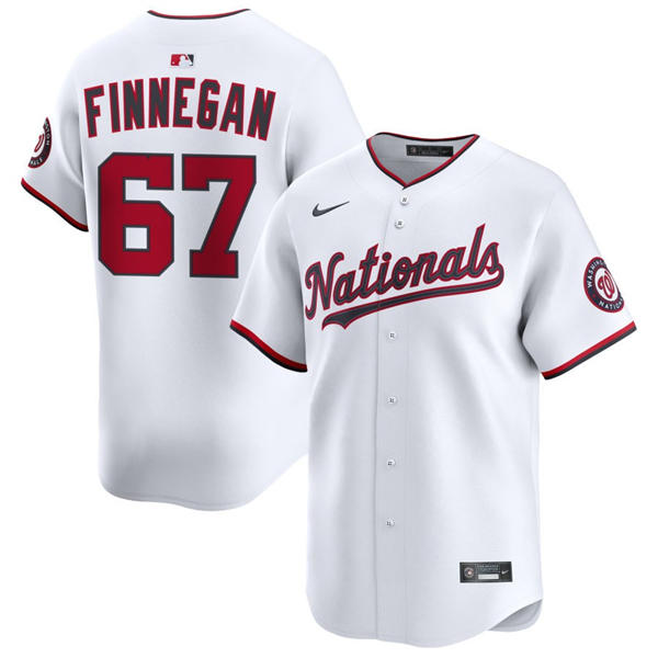 Men's Washington Nationals #67 Kyle Finnegan Nike White Home Limited Jersey