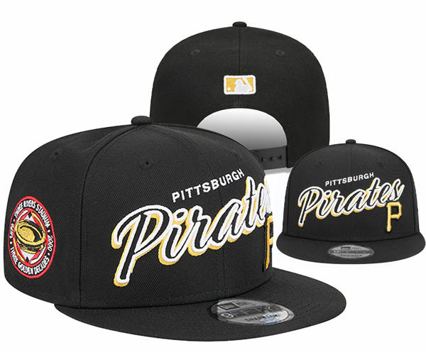 Embroidered MLB Pittsburgh Pirates Black Snapback Hat YD21837