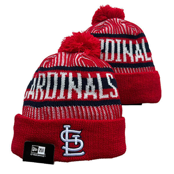 MLB St. Louis Cardinals  Cuffed Pom Red White Knit Hat YD222210