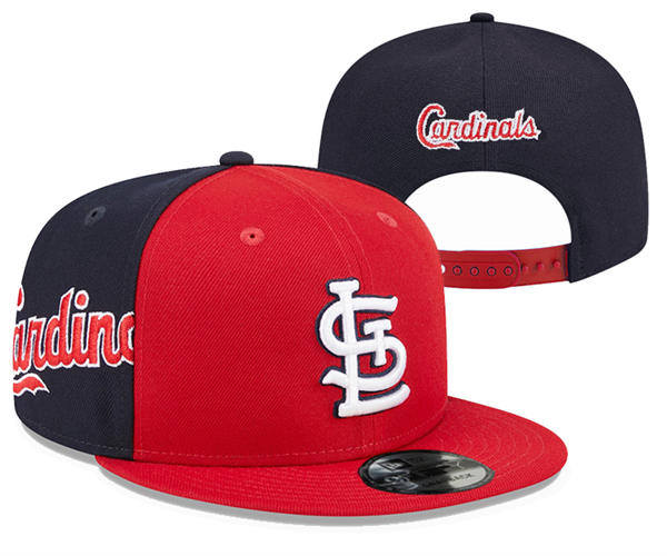 Embroidered MLB St. Louis Cardinals Red Black Snapback Hat YD22241