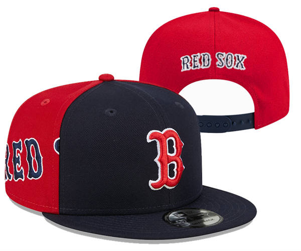Embroidered MLB Boston Red Sox Navy red two tone Snapback Hat YD20374