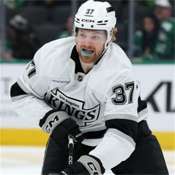 Mens Los Angeles Kings #37 Warren Foegele Fanatics White Away Premier Player Jersey