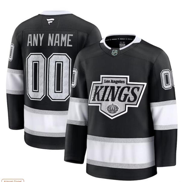 Men's Youth Los Angeles Kings Custom Fanatics Black Home Jersey