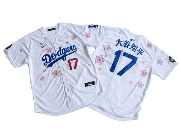 Mens Los Angeles Dodgers #17 Shohei Ohtani Japan Name Nike 2025 MLB World Tour Tokyo Series Home White Player Limited Jersey
