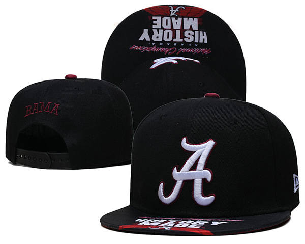 NCAA Alabama Crimson Tide Black White Snapback Cap GS2503202 (8)