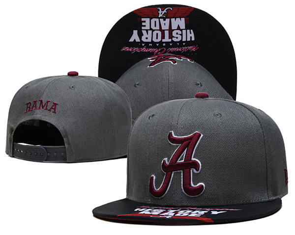 NCAA Alabama Crimson Tide Gray Black Snapback Cap GS2503202 (9)