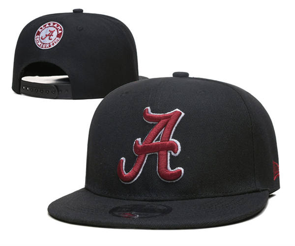 NCAA Alabama Crimson Tide Black Primary Logo Snapback Cap GS2503202 (6)