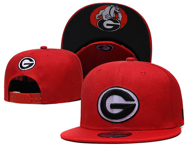 NCAA Georgia Bulldogs Red Black Primary Logo Snapback Cap GS2503202 (7)