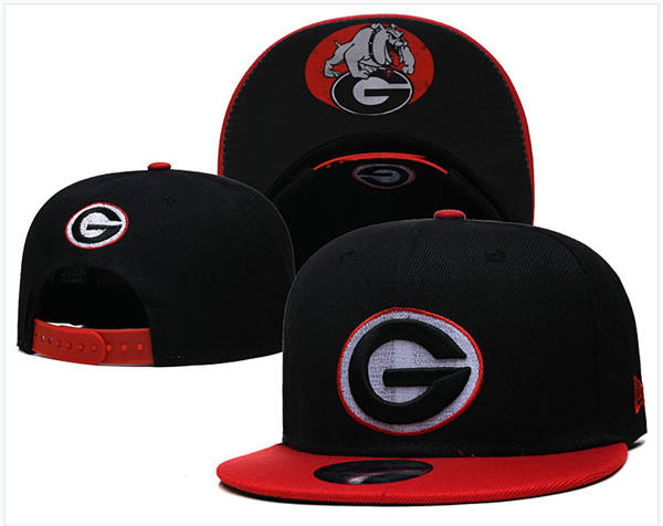ncaa georgia bulldogs Black red Primary Logos napback cap gs2503202 