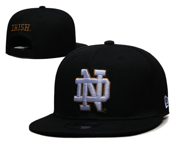 NCAA Notre Dame Fighting Irish Black Primary Logo Snapback Cap GS2503202 (1)
