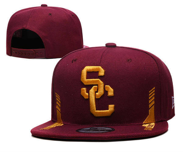 NCAA USC Trojans Maroon Primary Logo Snapback Hat YD253192 (2)