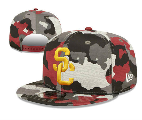 NCAA USC Trojans Camo Snapback Hat YD253192 (3)