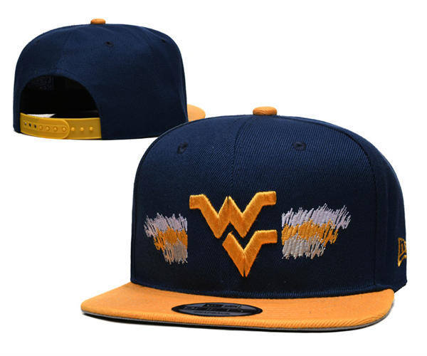 NCAA West Virginia Mountaineers Navy Gold Two-tone Snapback Hat YD63101