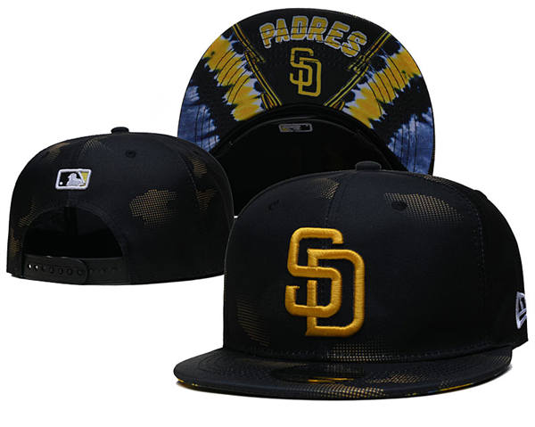 Embroidered MLB San Diego Padres Black Primary LogoPrimary Logo  Snapback Hat YD250303 (2)