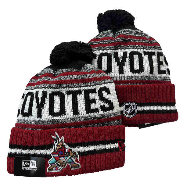 Arizona Coyotes Red White Cuffed Pom Knit Hat YD2503211 (47)