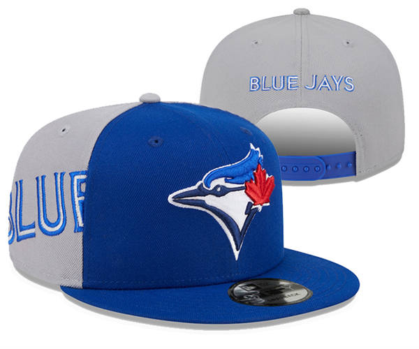 Embroidered MLB Toronto Blue Jays Royal Gray Two-tone Snapback Hat YD22444