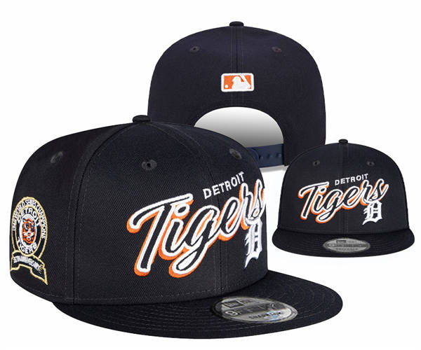 Embroidered MLB Detroit Tigers Navy Snapback Hat YD20829