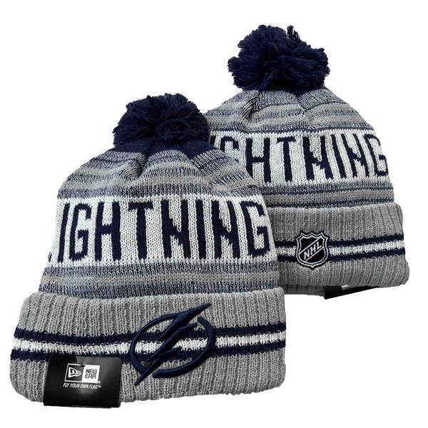 Tampa Bay Lightning Cuffed Pom Knit Hat YD2503211 (21)