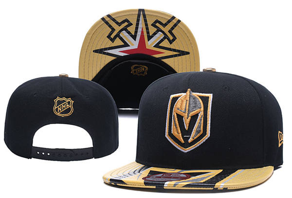 Vegas Golden Knights Black Gold Primary Logo Snapback Hat YD2503212 (7)