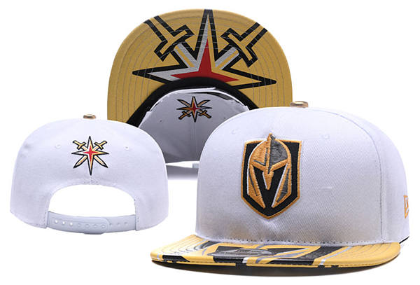 Vegas Golden Knights White Gold Primary Logo Snapback Hat YD2503212 (18)