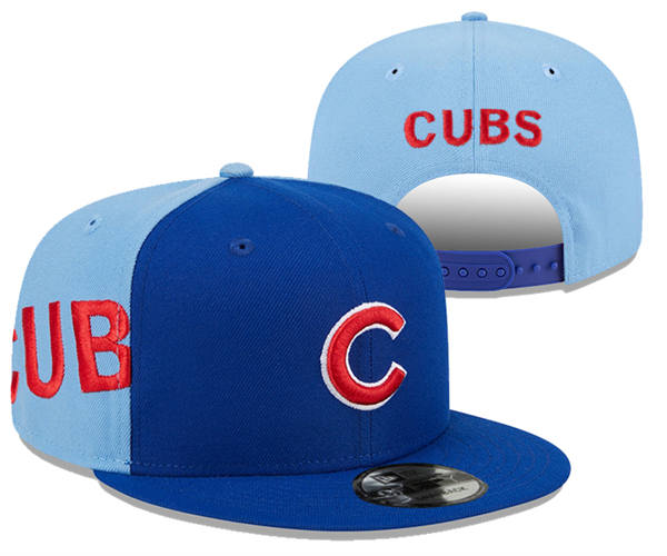 Embroidered MLB Chicago Cubs Royal Blue two tone Snapback Hat YD20449