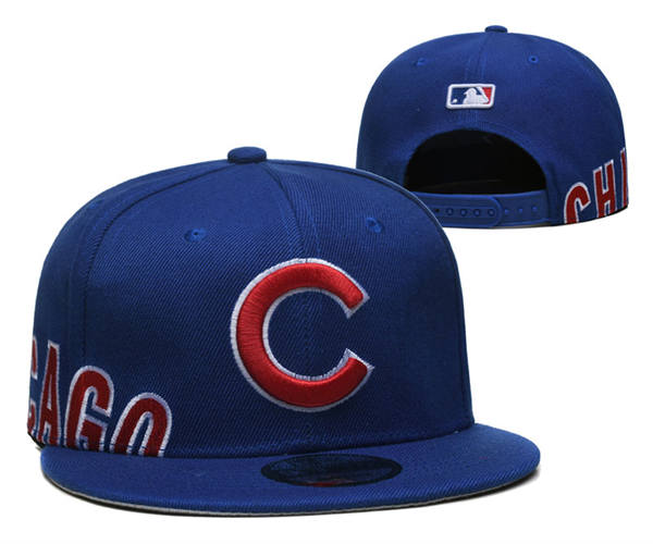 Embroidered MLB Chicago Cubs Royal Primary logo Snapback Hat YD20442