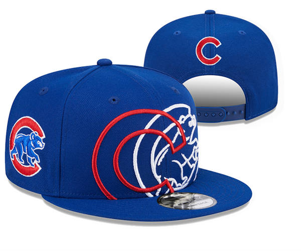 Embroidered MLB Chicago Cubs Royal relex logo Snapback Hat YD20450