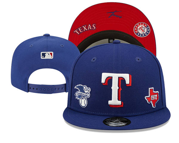 Embroidered Texas Rangers Royal 1972 Anniversary Snapback Hat YD250303
