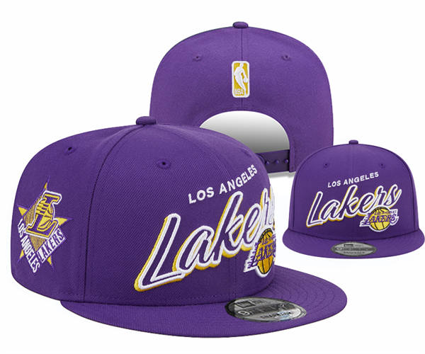 NBA Los Angeles Lakers Purple Legacy True Snapback Hat YD2503211 (3)