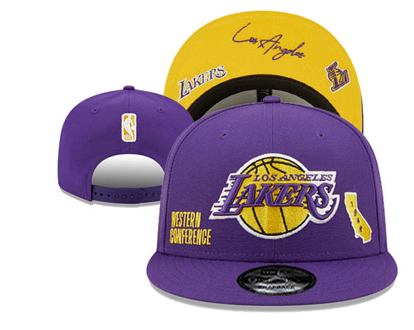 NBA Los Angeles Lakers Purple Gold 1946 Anniversary Snapback Hat YD2503211 (4)