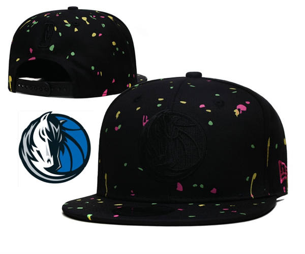 NBA Dallas Mavericks Black multi-coloured Snapback Hat YD2503211 (3)