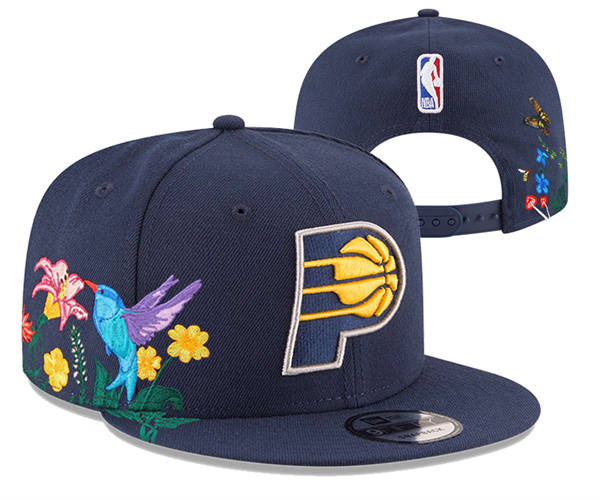 NBA Indiana Pacers navy garden Snapback Hat YD2503211 (1)