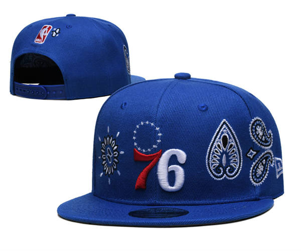 NBA Philadelphia 76ers royal side Snapback Hat YD2503211