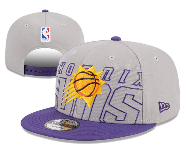 NBA Phoenix Suns Gray Purple relex logo Snapback Hat YD2503211 (1)